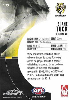 2012 Select AFL Eternity #172 Shane Tuck Back